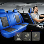 for GMC Terrain 2010-2025 2026 Car Seat Covers, Full Set, Blue | Luxury Full Coverage Leather Seat Protectors, Waterproof Breathable, Non-Slip, Easy to Install, Airbag Compatible, All-Season - Image 2