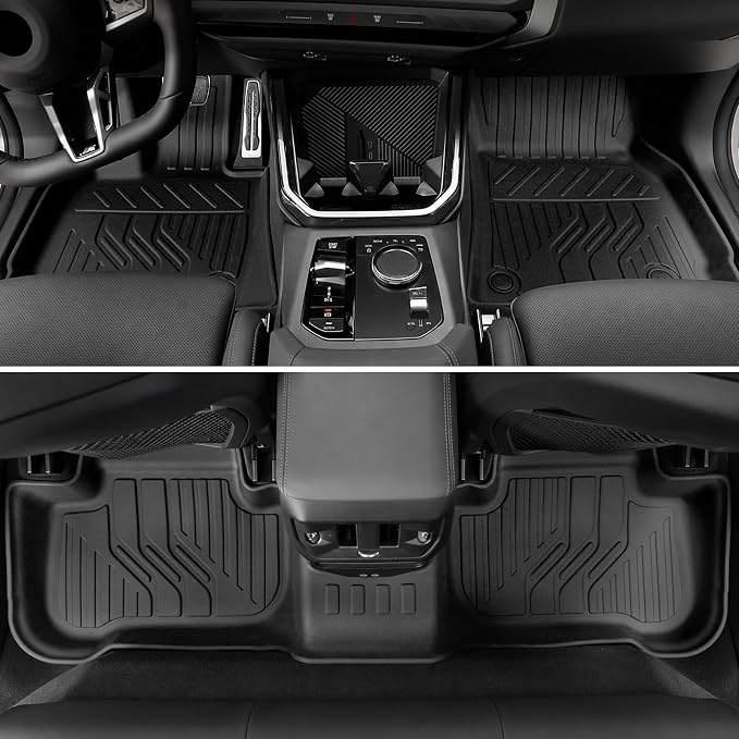 Floor Mats for 2025 2026 BMW X3 Accessories | Full-Coverage Mats Set with Integrated Cargo Liner & Backrest Mat, Odorless & Durable, All-Weather Protection, 3D Laser Fit - Image 3