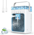Portable Air Conditioners, Personal Evaporative Air Cooler, 3-Speed Small AC Fan, 8H Auto-off, Mini Air Conditioner, Cooling Fan for Car, Desktop, Camping, Bedroom, Office (Blue) by Tiptop+Home