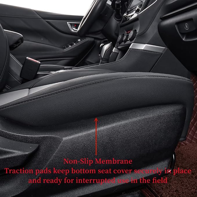 Car Seat Covers Custom fit for 2014-2018 Subaru Forester SUV,Faux Leather | Full Set Suv Seat Cushion,Easy Installation,Factory Look,Waterproof Car Seat Protector (Black/Gray) - Image 4