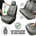 Avalon Seat Covers Custom Fit for Toyota Avalon 2001-2026 - Full Set Premium Leather, Waterproof, All-Weather, Airbag Compatible, Anti-Slip, Breathable, Only 2 Front seat Covers (Gray) - Image 5