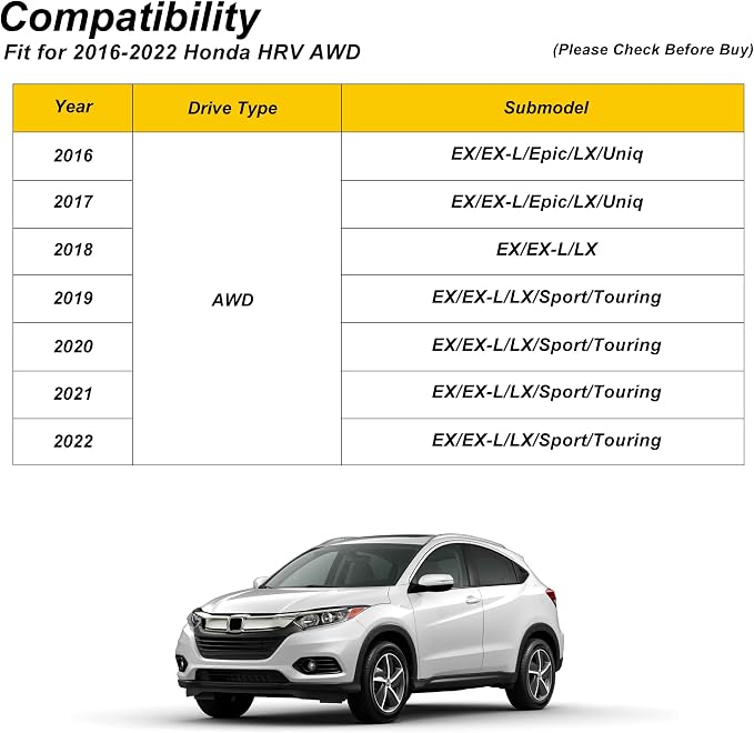 Full Set Floor Mats for Honda HRV 2016-2022 | All Weather TPE Custom Fit HR-V Floor Liners 1st & 2nd Row & Seat Back Mat & Cargo Mat - Image 2