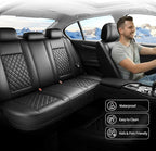 for Subaru Crosstrek 2016-2026 Car Seat Covers, Full Set, Black | Luxury Full Coverage Leather Seat Protectors, Waterproof Breathable, Non-Slip, Easy to Install, Airbag Compatible, All-Season - Image 5