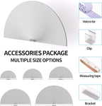 Myshade Arch Window Shades Half Circle Blackout Cellular Shades Cordless No Drill Blinds for Windows Half Moon Honeycomb Fabric No Tools Room Darkening Shades Easy Install (2PCS White 48" W X 24" H) - Image 5