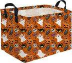 Halloween Ghost thriller basket,Empty Halloween basket,Horror and thriller decor,Trick or Treat Box for Boys and Girls,Horror decor(Spider ghost) by FXOCSHE