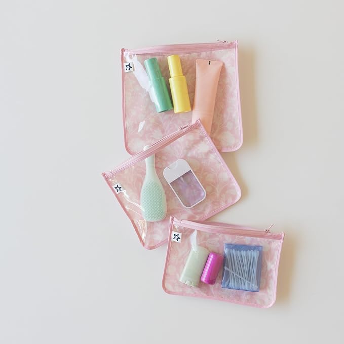 Tiny Twinkle Diaper Bag Organizing Pouches|3 Pack Mess-Proof Clear Front Travel Organizer Bags&TSA Approved Toiletry Bag Set for Baby and Mom Essentials - Image 2