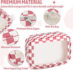 YOPCDJ 3PCS Clear Toiletry Bag, TSA Approved Travel Makeup Pouch with Zipper for Cosmetics and Toiletries, Diaper Bag Organizer Pouch Set, Women's Purse Organizer and Clear Car Bag - Image 4