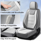 Coverado Car Seat Covers Full Set, Seat Covers for Cars, Front Seat Covers and Back Seat Cover Waterproof Leather Automotive Seat Cover, Universal Car Interior Protectors Cushion for Most Cars - Image 2