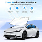 Canvcle Windshield Sun Shade for Toyota Prius 2023-2025 2026 Accessories Upgraded Double-Layer Front Window Sunshade Cover Sun Visor Protector Foldable Block UV Rays Keep Vehicle Cool - Image 2