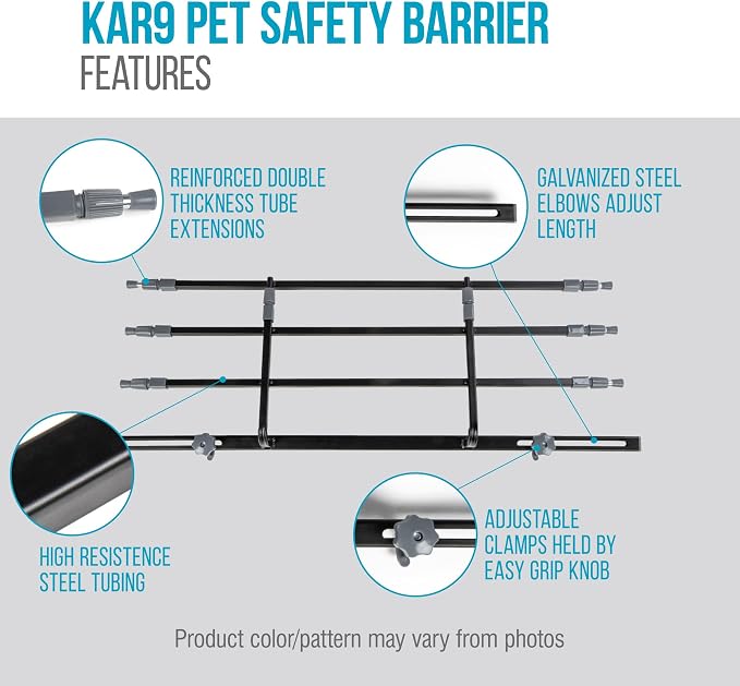 Sherpa Kar9 Guard Rail Universal Car Travel Barrier - Black, One Size - Image 4