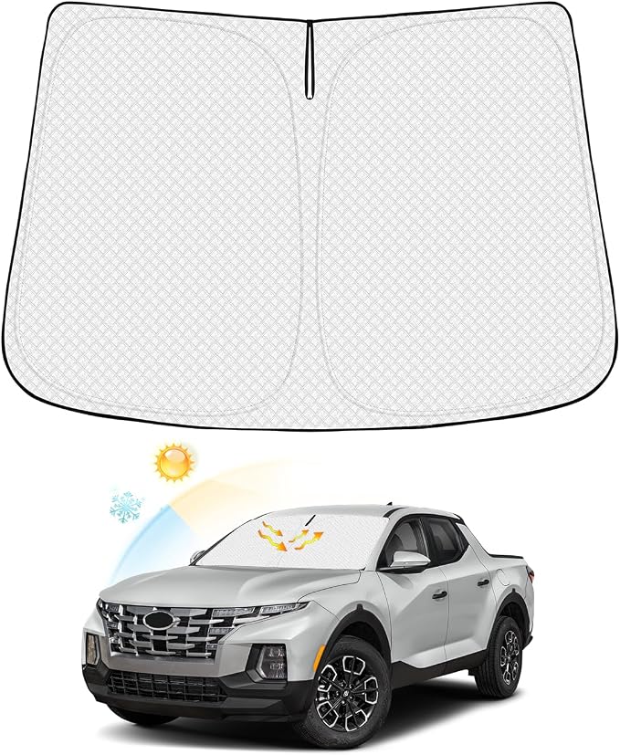 Canvcle Windshield Sun Shade for Hyun dai Santa Cruz Accessories 2022-2025 2026 Thicken 6-Layer Front Window Sunshade Cover Sun Visor Protector Foldable Block UV Rays Keep Vehicle Cool by Canvcle