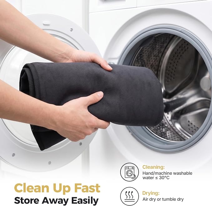 Car Seat Cover Towel, Seat Cover Protector, Waterproof Sweat Towel Seats Covers for Gym, Sports, Beach, Universal Front Seats Covers for Cars, Trucks, SUVs, Leather Seats(Black) - Image 6