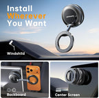 for Magsafe Car Mount carmount 2.0 Magnetic Phone Mount【Ultra-Stable Magnetic Hold】Vacuum Magnetic Phone Holder for Car Dashboard Windshield Phone Holders for Your Car for iPhone Samsung,Carbon Fiber - Image 5