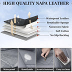Coverado Tacoma Seat Covers, Car Seat Covers Front Seats, Leather Seat Covers for Cars Car Seat Protector Cushion Tacoma Accessories Custom Fit 2005-2023 Toyota Tacoma Double/Crew Cab(Gray) - Image 4