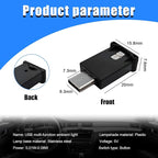 USB Type C LED Ambient Light, 8 Colors RGB Dynamic Gradient Brightness Interior Atmosphere Lamp, Mini Adjustable Car Accessories Replace Lighting Parts for Home Laptop - Image 2