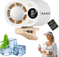 Car Clip on Air Conditioner Fan with LED Display Cooling Fan 360 Rotation & 199 Speeds with Semi Technology 3-Speed Silent Bladeless for Cars Hands Free Clip on Fan for Work Camping by Unknown