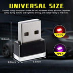 Augeny 4 PCS USB LED Car Interior Atmosphere Lamp, Plug-in USB Decor Night Light, Portable Auto Ambient Lighting Kit, Universal Vehicle Interior Accessories for Most Cars (2 Red+2 Purple) - Image 2