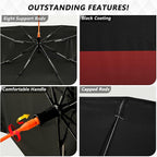 Red Black Car Sun Shade Windshield Car Umbrella Foldable Uv Ray Reflector Front Window Sun Shade Visor Shield Cover - Image 3