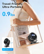 KIMMOO Portable Clip on Fan, 100-Speed Rechargeable USB Fan with LED Display, 360° Rotation & Strong Airflow Desk Fan, Up to 17 Hours Small Battery Fan for Outdoor Travel Camping Treadmill Car (Black) - Image 8