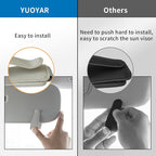 Yuoyar 2 Packs Magnetic Sunglass Holder for Car Visor (4Pcs Grey) | Magnetic Interior Car Accessories - Image 3