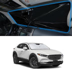 Windshield Sun Shade Umbrella for Mazda CX-30 2019-2026 CX30 | Full covered for windshield, Block UV Rays, Heat Reduction, Easy to install, Durable & Fold Up Small by YYCKE
