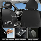 for GMC Terrain 2010-2025 2026 Car Seat Covers, Full Set, Black | Luxury Full Coverage Leather Seat Protectors, Waterproof Breathable Non-Slip Easy to Install, Airbag Compatible, All-Season - Image 5