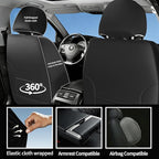 Car Seat Covers for GMC Acadia 2007-2026, Full Set, Black | Luxury Full Coverage Leather Seat Protectors, Waterproof Breathable, Non-Slip, Easy to Install, Airbag Compatible, All-Season - Image 4