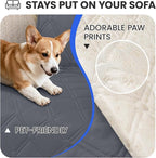 Waterproof Dog Blanket, Non-Slip Soft Pet Bed Cover, Couch Cover for Dogs Washable, Protects Sofa, Furniture, Crate, Car, Tear Resistant Leakproof Pet Blanket (52x82 Inch, Dark Grey) - Image 3