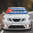 Cuba Flag Cuban Car Windshield Sun Shade Umbrella Bendable Handle Foldable Funny Cuban Flag Sunshade for Car Windshield Block UV Rays Keep Vehicle Cool for Sedans SUV Trucks Cars 57"x30" - Image 3