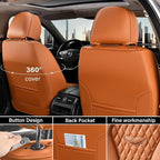 Coverado Seat Covers, Seat Covers 2 Seats, Brown Car Seat Cover Front Seats, Luxury Automotive Seat Covers, Front Car Seat Covers Leather Car Seat Protector - Image 3