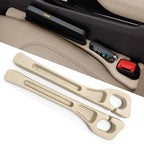 Car Seat Gap Filler Organizer of 2, 2 in 1 Car Gap Filler(Beige) | Universal Gap Filler with Storage Pockets, No Drop Seat Guard for Phones Keys Cards,Car Accessories for Most Cars Trucks SUVs by FortiyParts