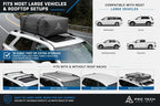 Voyager 18 Waterproof Rooftop Cargo Carrier Bag, 18 Cubic Feet Vehicle Roof Storage with Straps & Door Hooks, Heavy Duty Car Top Carrier for SUVs, Vans, RVs & Trucks, 48" x 36" x 18" - Image 2