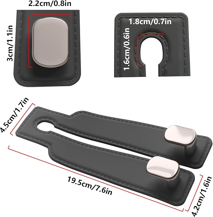 2 Pack Car Hooks for Headrest, Car Purse Hook Seat Back Hanger Storage Organizer, Multifunctional Car Hanger & Holder for Heatrest, Seat, Bag, Purse - Image 5