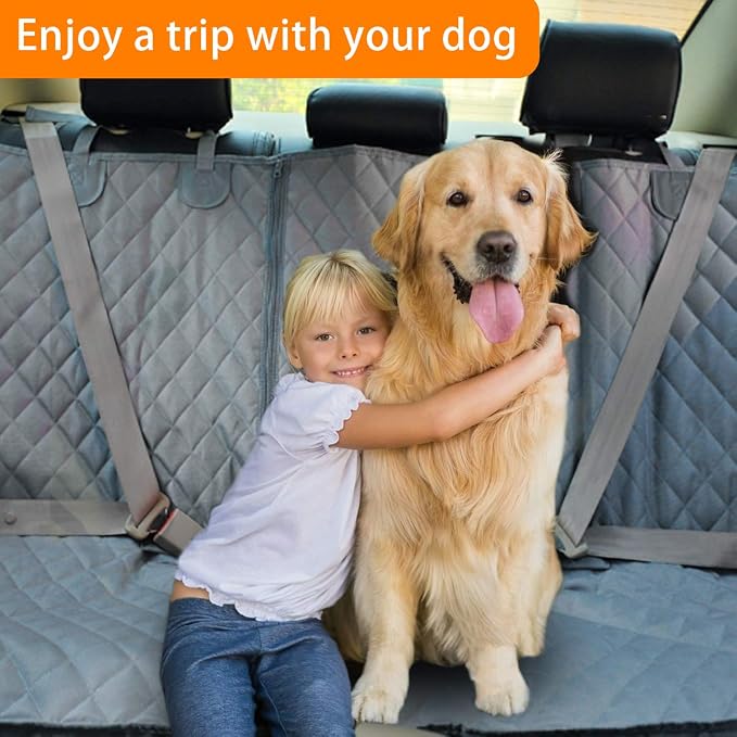 Honest Bench Dog Car Seat Covers with Side Flap,Dog seat Cover for Cars, Trucks, and Suv's - Waterproof & Nonslip Pet Seat Cover for Backseat - Image 7
