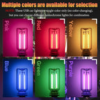 1 Pack Car LED Lights Interior, USB Light for Car Decor & Bedroom, Touch Dimmable Ambient Lighting, Mini Glass Bottle Night Light for Camping Gifts-White - Image 5