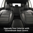 Faux Leather Seat Covers for 2022-2026 Toyota Corolla Cross,Non-Hybrid | Full Set Suv Seat Cushion for Corolla Cross L/XLE/LE,Luxury Waterproof Car Seat Protector,Factory Look,Black-Carbon - Image 3
