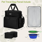 LARIPOP Dog Travel Bag Airline Friendly for Small Medium Large Dogs, Pet Travel Organizer with Collapsible Bowls Food Containers Mat, Waterproof Portable Tote for Dog Outdoor Travel - Image 2