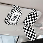 2 Pack Magnetic Leather Sunglass Holder, Universal Magnetic Car Eyeglass Hanger Clip for Different Size Eyeglasses, Car Visor Accessories (Polka Dot Dog) - Image 3