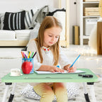 Fayquaze Portable Foldable Laptop Bed Desk with Storage Drawer and Cup Holder - Lap Desk Laptop Stand Tray Table for Eating, Reading and Working - Image 5