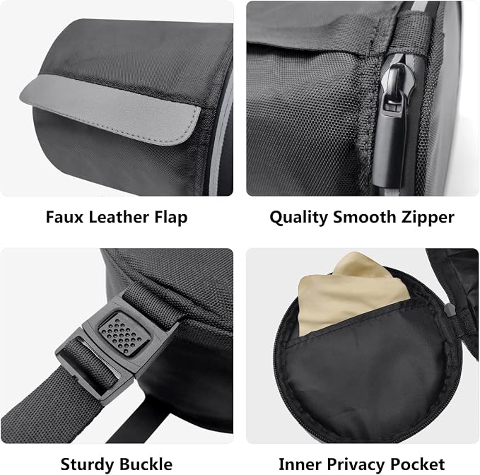 Hanging Toilet Paper Holder Waterproof Tissue Holder Cat Proof Roll Paper Case Cover Portable and Foldable Roll Storage Bag with Adjustable Strap for Wall Car Camping Tent Home Office Black | Portable roll paper case for camping, Bathroom, RV Car Trave... - Image 7
