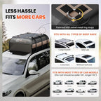 Car Rooftop Cargo Carrier Bag, 15 Cubic Feet Waterproof Roof Cargo Bag for Sedan SUV Minivan, Fit Vehicles with/Without Roof Rack, Sidebars & Crossbars - Max Size 44" L x34 W x17 H - Image 6