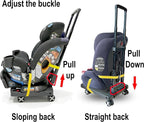 Car Seat Dolly for Airport, Green | CarSeat Roller Cart Wheels for Airplane,Car Seat Travel Cart Carrier with Straps,Foldable Luggage Trolley Hand Truck - Image 2