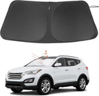 Windshield Sun Shade for 2013-2018 Hyundai Santa Fe Accessories | Full covered, Foldable & Durable, Block UV Rays, Reduce Heat, Easy to install, Keep Car Cooler by LHFLIVE