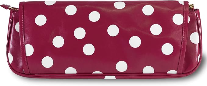 kate spade new york Hair Tool Organizer Bag, Julie Dot | Leatherette Travel Bag for Hair Dryer, Curler, Straightener, or Air Styler with Built in Heat Resistant Mat - Image 2