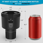 SEVEN SPARTA Car Cup Holder Expander for 32-40oz Large Bottles & Tumblers | Compatible with Yeti, Hydro Flask & Owala 32-40oz, Upgraded Adjustable Offset Base, Fits 3.4"-3.8" Bottles, Mugs & Tumblers - Image 7