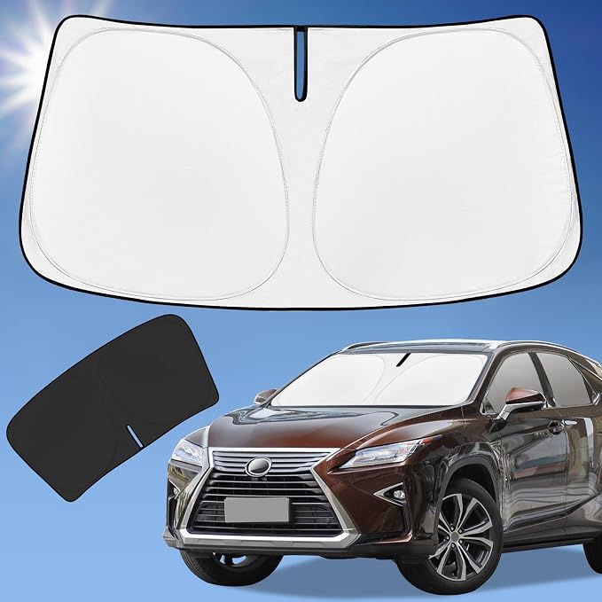 Sun Shade Sunshade for Lexus RX 2016-2022 Windshield Cover | 4-Layer Front Window Shade Custom fit RX 350, RX 350 F SPORT, RX 350L Sun Visor 240T Shade Blocks UV Rays Car Accessories by ZOIBVCARSUNSHADE