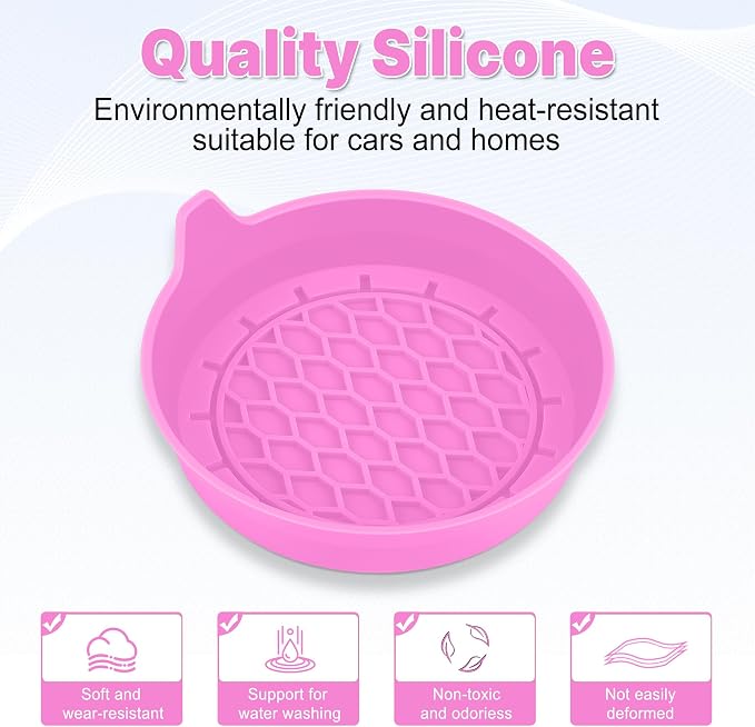 Car Cup Holder Coaster, Silicone Cup Holder Insert, Universal Non-Slip Cup Holders, Car Accessories Interior for Women and Man 4 Pack Pink - Image 6