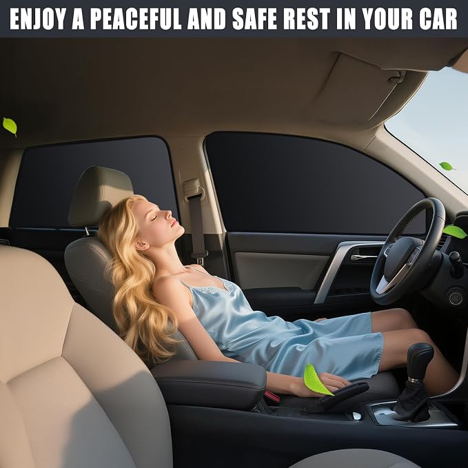 ZATOOTO Car Window Shades for Toyota 4Runner 2017-2024,100% Block Light | 4 Pcs Magnetic Car Window Covers,Privacy Curtains,Side Window Sun Shade for Baby Breastfeeding, Sleeping, Camping - Image 8