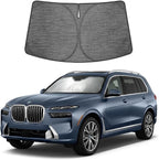 Proadsy Custom Fit 2019-2026 BMW X7 Windshield Sun Shade, Blocks Heat | Ice Crystal Micro-Refraction Blocks 99% UV, Drops Cabin Temp 54°F. Foldable Full Coverage for Summer Parking/Camping Privacy by Proadsy
