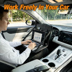 NEVERLAND Car Steering Wheel Desk for Laptop - 3-in-1 Car Tray | Fits < 15.75" Wheels, Portable, Car Desk Table Tray for Commuters and Kids, Holds 15" Laptops & 6.6 lbs Load - Image 3
